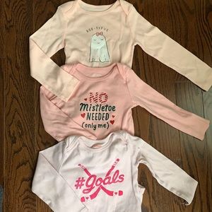 Trio of long-sleeve onesies